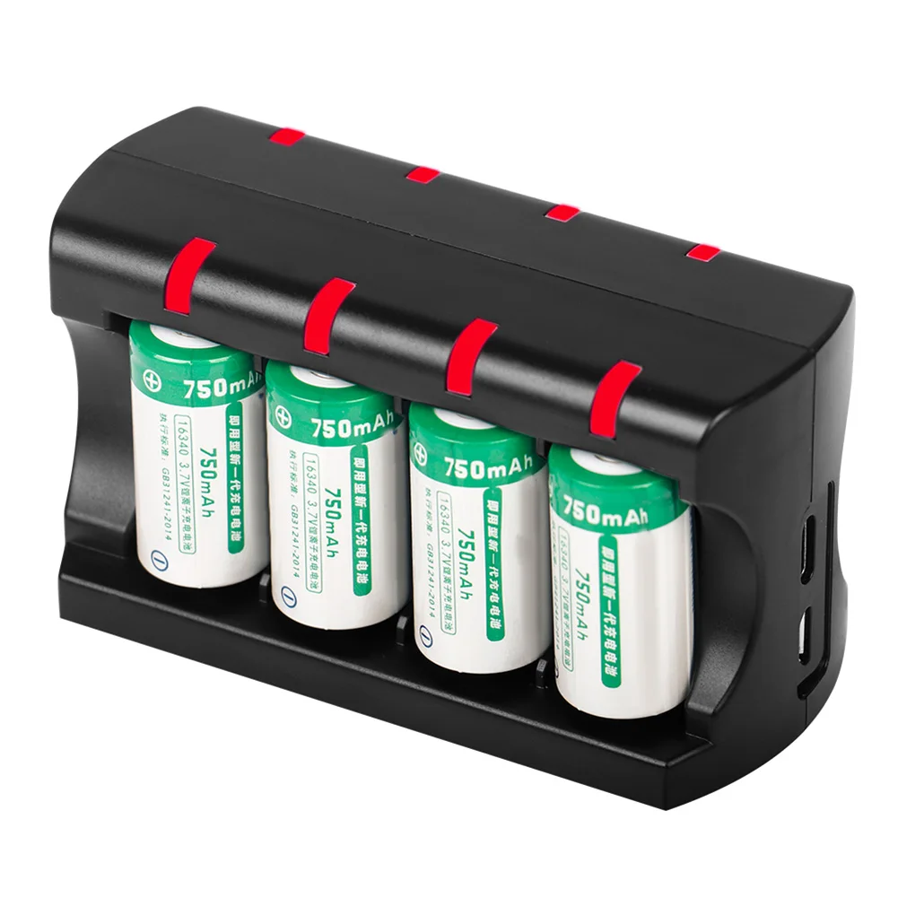 5V 300mAh 8 Слот зарядное устройство с USB зарядным портом для CR123A батареи