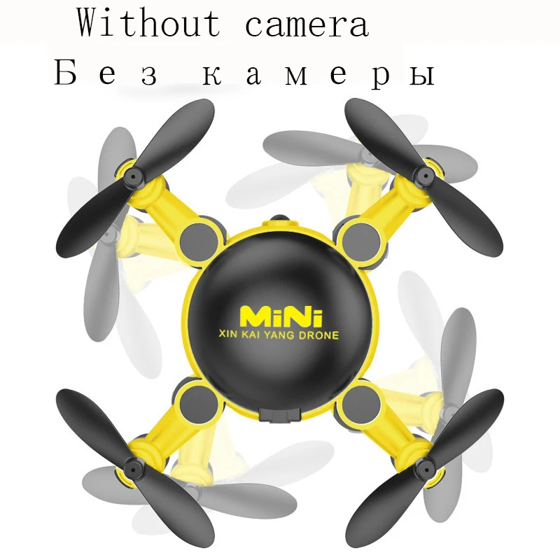 Мини-Дрон микро складной маленькие игрушки для детей мальчиков дети Rc Дроны с камерой Hd Профессиональный селфи Летающий вертолет 6ch - Цвет: Without camera