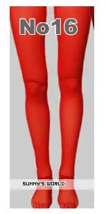 16 M0110 детские игрушки ручной работы, 1/3 1/4, носки для кукол, BJD/SD кукольный реквизит, аксессуары, цветные колготки, 1 пара - Цвет: 16