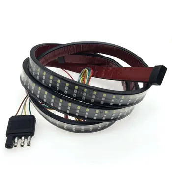 

60 Inch 3-Row Truck Brake Light Strip Flexible Led Strip Running Waterproof Light For RV SUV Cargo Boats