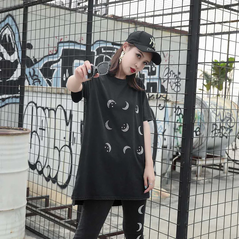 Tops Women 2020 New Fashion Summer Vintage Cotton Korean Style Versatile Slimming Mid-Length Loose Casual Short Sleeve T shirt | Женская