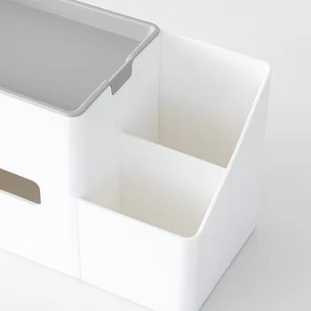 

Dormitory Desktop Tissue Box Storage Dormitory Multi-functional Students Box Pen Container Debris Plastic Box Pumping Rectangula
