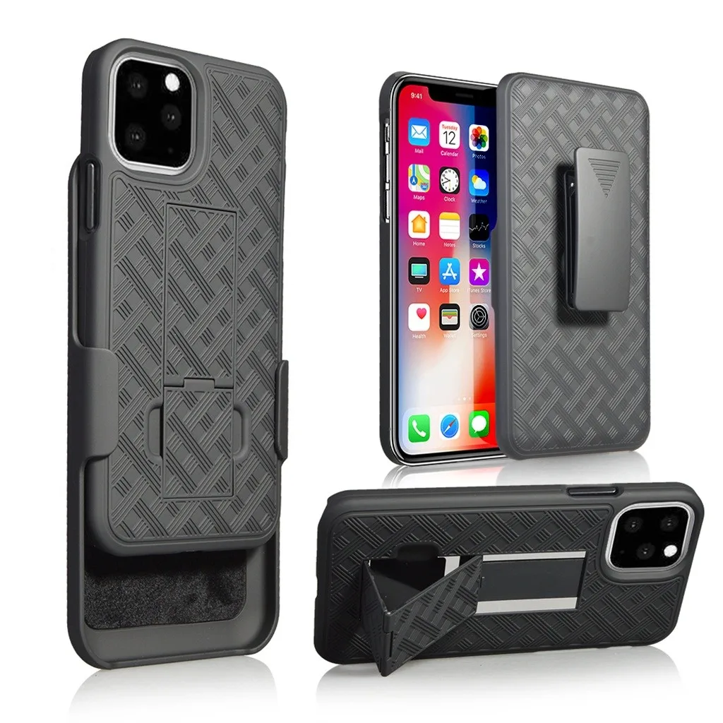 Чехол для Iphone 11pro Max, 6,5 дюйма, чехол с зажимом для ремня, с функцией поворота на 180 градусов, цвет черный, тонкий, Жесткий Чехол из поликарбоната