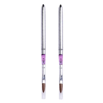 

2Pcs Professional Nail Art Brush Thin Liner Stripes Grid Pattern Drawing Pen Nail Art Manicure Tools Set