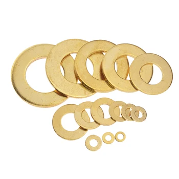 

M3 M4 M5 M6 M8 M10 M12 M14 M16 M20 Meson Pad Copper Sheet Metal Collar Brass Disc Flat Washer Gasket Ring M3x6x0.5 M5x10x0.8