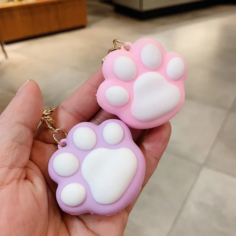 Cute Cartoon Dog Cat Paw Keychain Girls School Bag Handbag Decor Animal  Claws Pendant Keyring Fashion Women Jewelry Gift 2022 - AliExpress