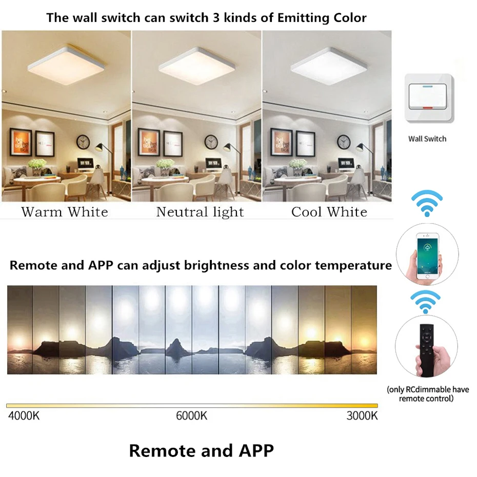 Lâmpada do Teto Decoração da Sua Luz de Teto Ouro Preto Branco Ultra-fino 5cm Led Criativo Quadrado Superfície Montado Quarto Cozinha Casa Lâmpada - 6 High Quality Luzes e Iluminação