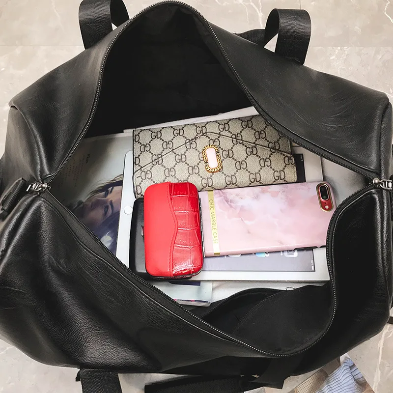 Уличная Дорожная сумка унисекс, органайзер, сумка для обуви, кожаная женская красная сумка для багажа, большая сумка для пары, короткая дорожная сумка, Мужская большая сумка
