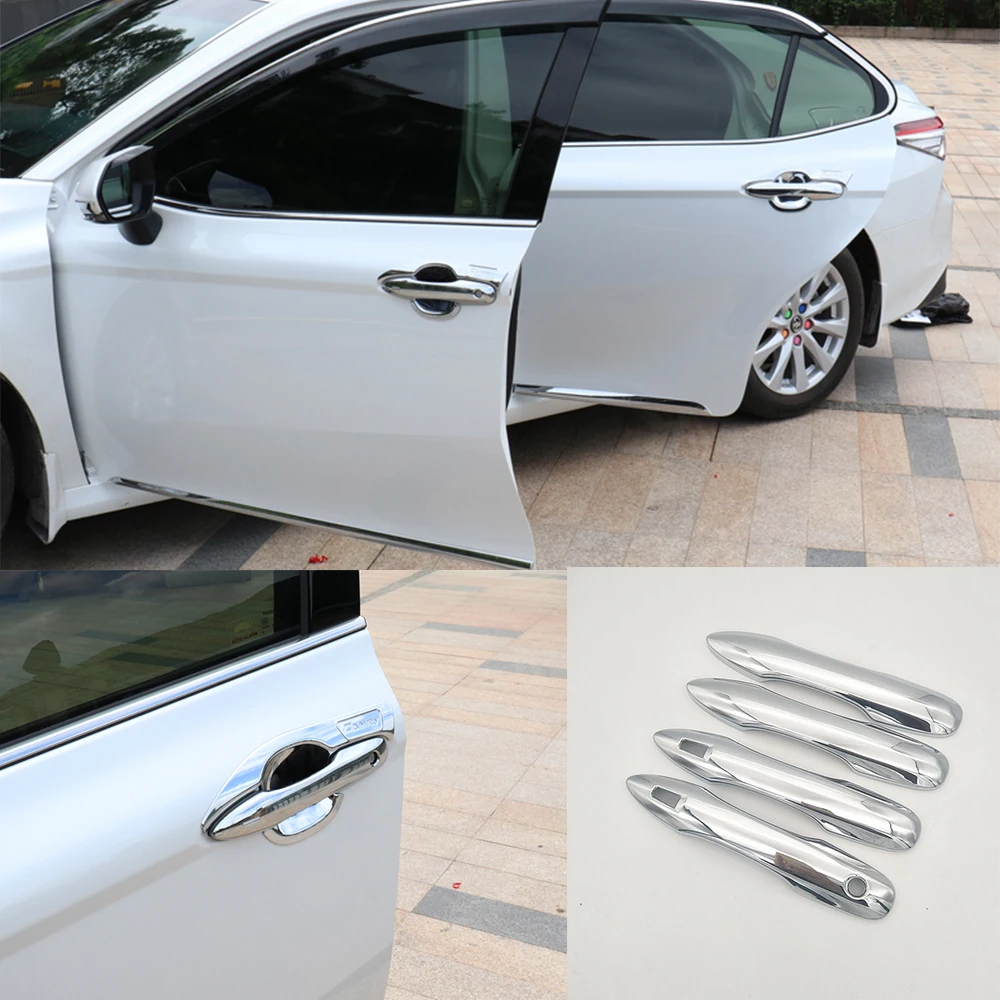 Накладки на наружные дверные ручки для Toyota Camry V70 XV70 70 Авто хромированные наклейки на чашу аксессуары для стайлинга автомобилей