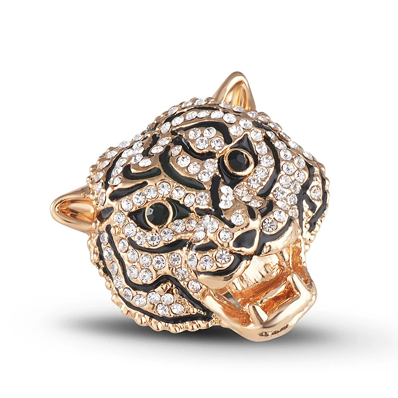 Fashion retro exaggerated hip-hop rock animal tiger head 35 * 37mm large size men's ring attended cocktail non-mainstream | Украшения и