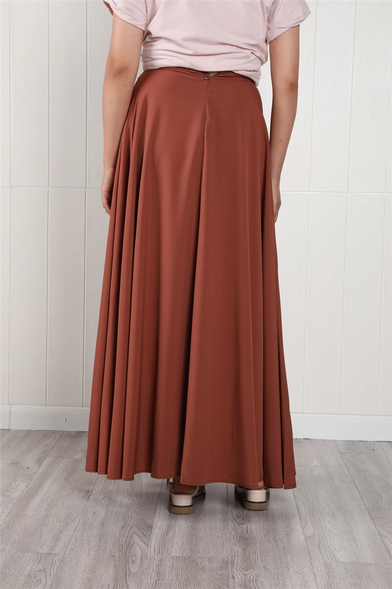 2019 мусульманская элегантная юбка ислам Дубаи ТРАПЕЦИЕВИДНОЕ Плиссированное турецкое однотонное полуплатье Высокая талия большие качели