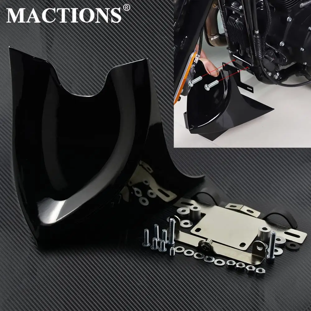 

Gloss Black Chin Lower Front Spoiler Air Dam Fairing Cover For Harley Softail Dyna Fatboy 04-17 Touring Glide 96-17 Sportster