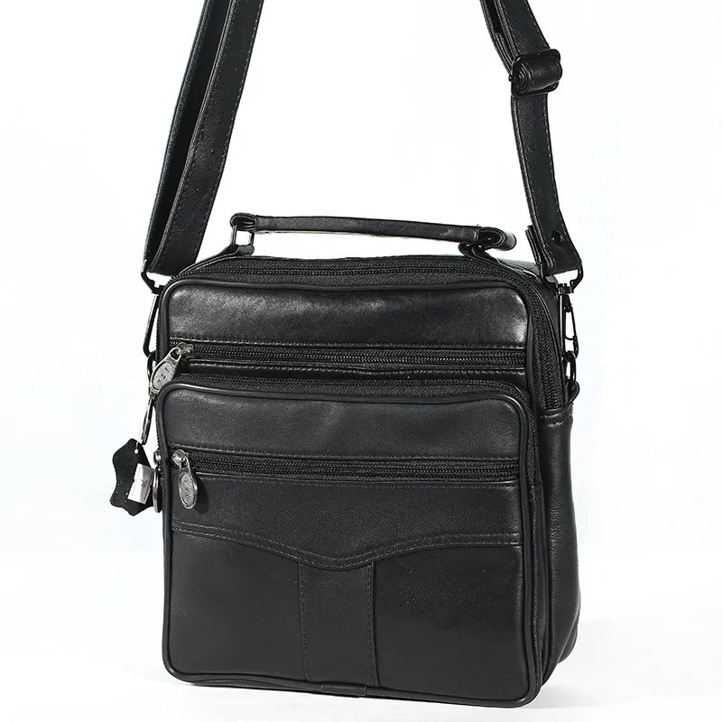 

Men Sheepskin Casual Bag Gift New Style MEN'S Real-leather Bag Business Hand Document Crossbody Bag