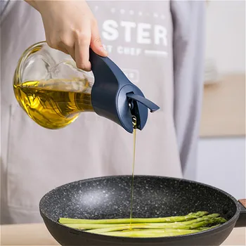 

Glass Oil Bottle Big Condiment Leakproof Pot Seasoning Bottle Soy Sauce Vinegar Cans Oiler Edible Oil Container Kitchen Supplies