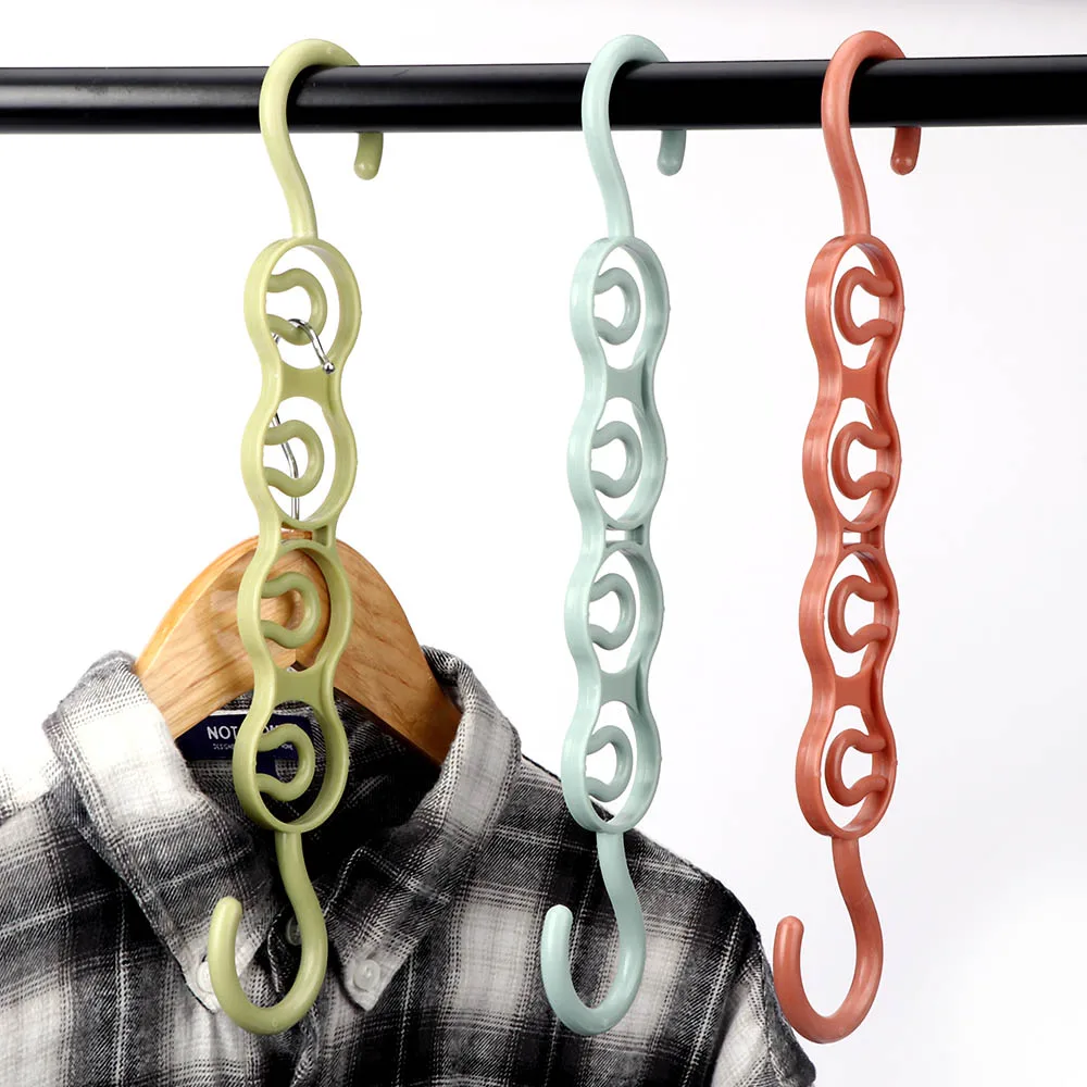

4 Circle Storage Hanger Racks Clothes Drying Rack Plastic Multifunction Support Circle Scarf Clothes Hangers Organizer Holders