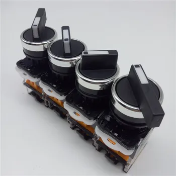 

4pcs Toggle switch Rotary switch 22MM LA38-11X2 20X3 2/3 selection ON-OFF ON-OFF-ON lock/reset button switch aperture