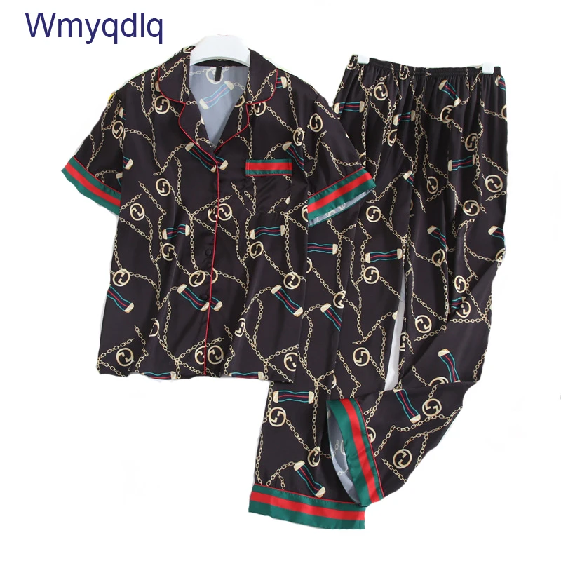 

Wmyqdlq pyjamas Set Thin Ladies Casual Suit Simple Trendy Pajamas Home Service New Pajama Female Pijama