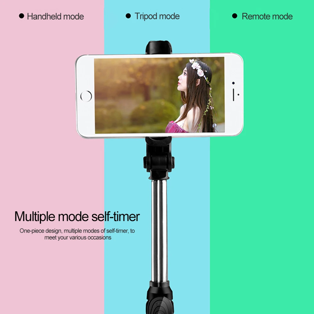 Штатив для телефона, Bluetooth, селфи-Палка для iOS, Android, смартфон, камера с беспроводной кнопкой спуска затвора, селфи-палка, складная