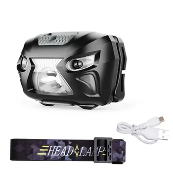 

1200mAh LED Sensor Headlamp USB Rechargeable Headlight Waterproof Head Light for Camping Cycling Fishing 3.7V TB Sale