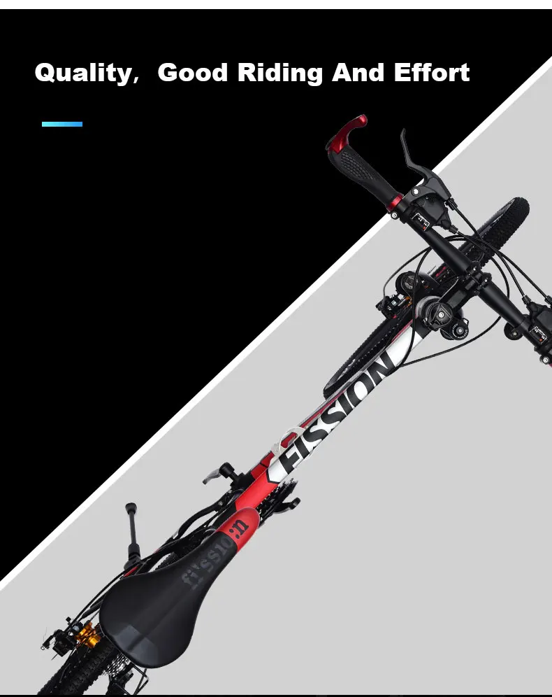 Discount Mountain Bike 24/26 Inch 21/24/27/30 Speed Variable Speed Double Shock Off-road Racing Student Adult 10