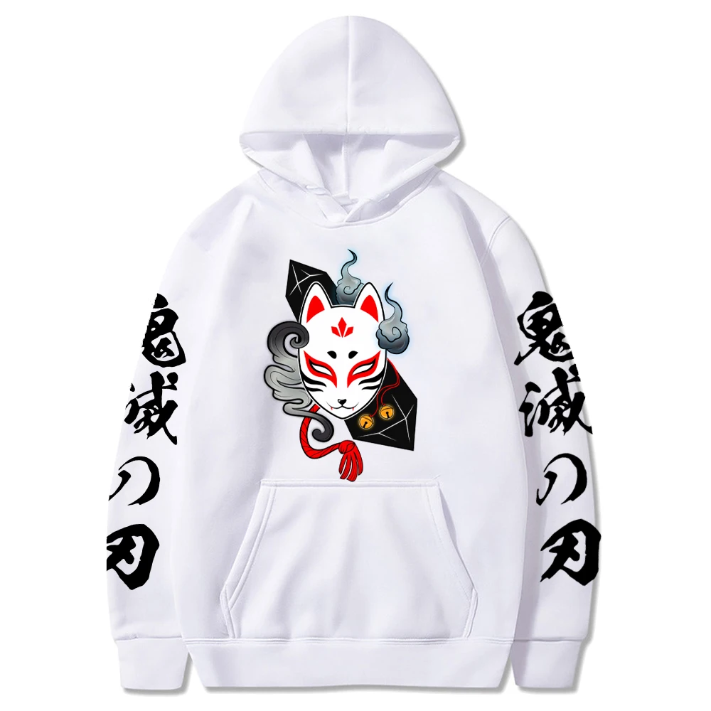 Anime Demon Slayer Hoodie Men and Women Print Pullovers Harajuku Sweatshirts Long Sleeve Loose Streetwear Hoodie Tops