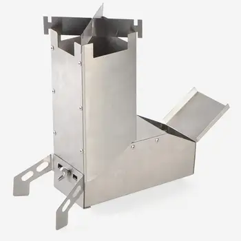 

Camping Rocket Stove Stainless Steel Folding Grill Outdoor Camping Survival Equipment Carbon Oven