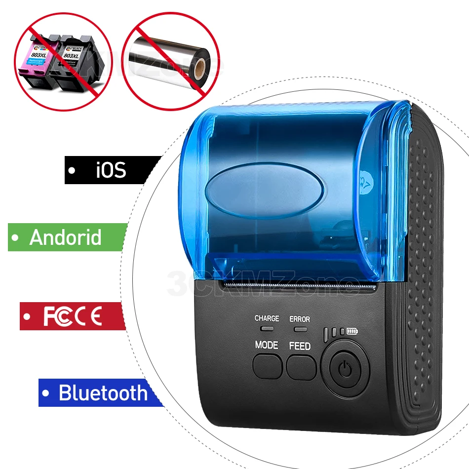 POS-принтер для чеков GZM5802 Bluetooth Android iOS 58 мм | Компьютеры и офис