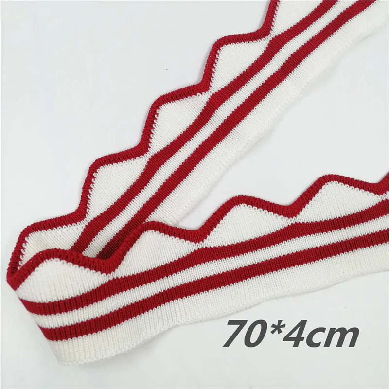 3Red 3white JIETAI 1 × 1 ребристая трикотажная волнистая кромка контрастного цвета тканевые аксессуары diy воротник манжеты подол нижний воротник ледяной шелк - Цвет: 3Red 3white