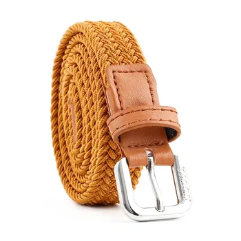 

3PC New Mens Casual Stretch Woven Belt Set 100cm Women's Child Elastic Belts For Jeans Knitted Belts Suit Men Modeling Cinturon