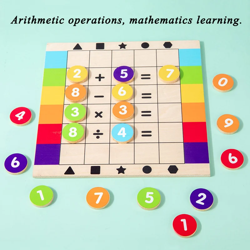Character Graphics Pairing Storytelling Wooden Board Game Alphanumeric Color Cognition Storytelling Early Education Children Toy 3
