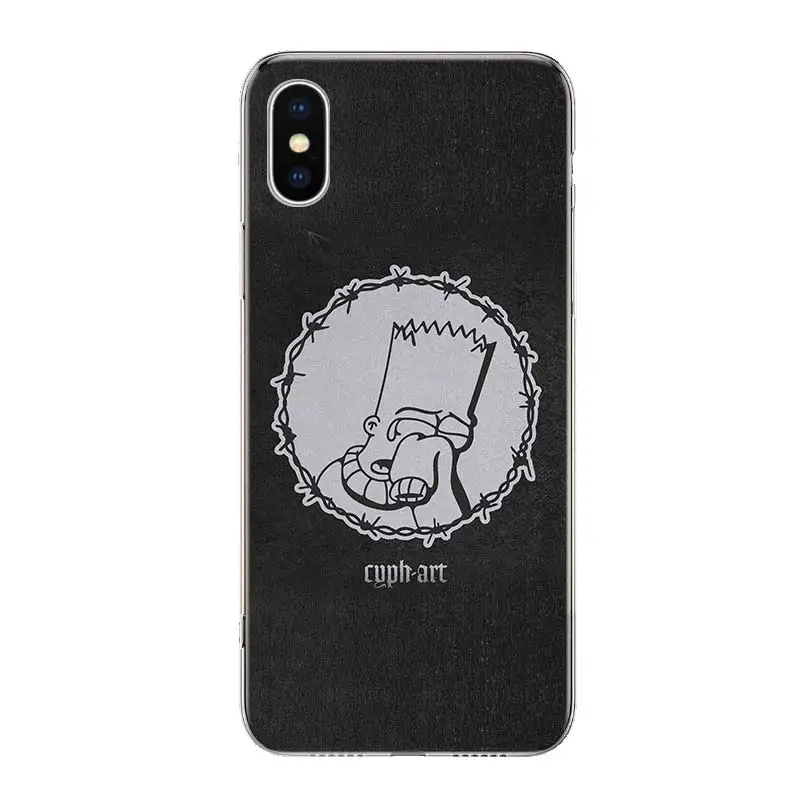 The Simpsons Желтый чехол для телефона для iPhone 11 Pro 7 6X8 6S Plus XS MAX+ XR 5S SE 10 Ten Art TPU Coque Capa Shell
