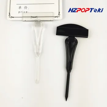 

POP Plastic Merchandise PC Clear Clip Sign Plugin Card Holder Display Price Tag In Supermarket Fresh Sea Food Area 30pcs