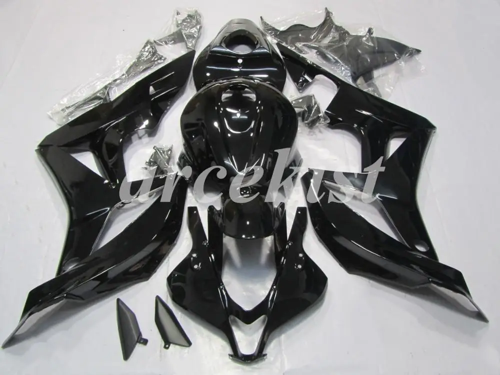 Black Glossy Высокое качество литья под давлением ABS мотоцикл полный обтекатель комплект подходит для CBR600RR F5 2007 2008 Пользовательские черный глянцевый - Цвет: Black Glossy