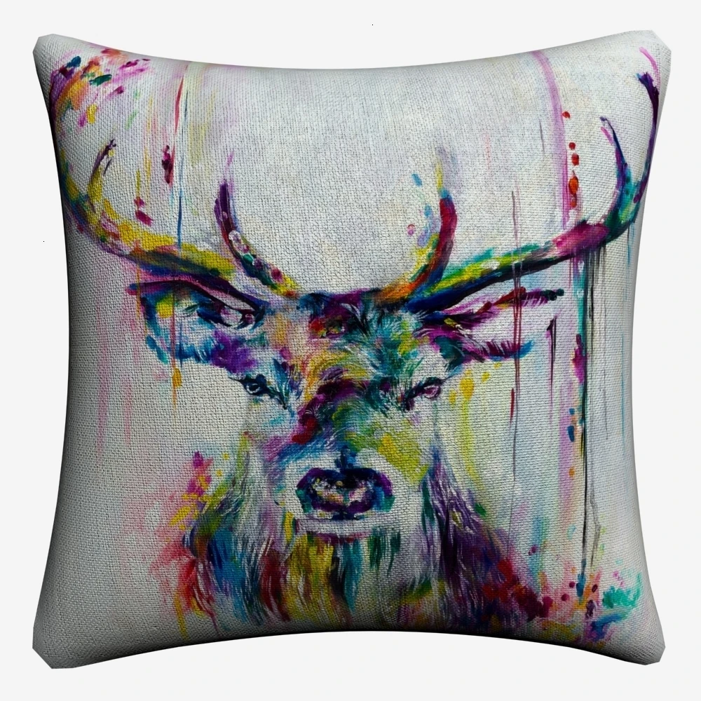 Брызги акварели Moose мягкие хлопковые льняные наволочки 45x45 см винтажная наволочка для Диванный домашний декор Almofada