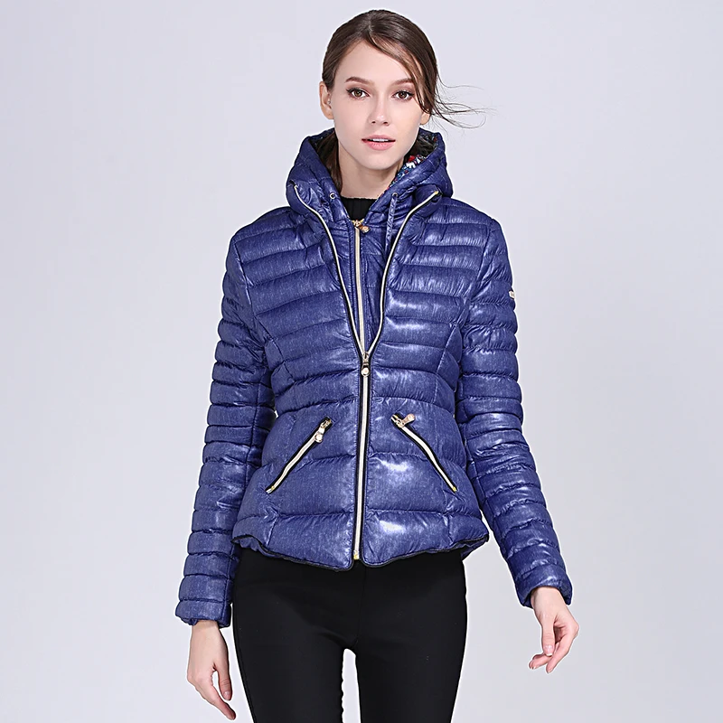 Jeans Blue Парка женская COUTUDI новая зимняя куртка женские пальто с капюшоном Стильная верхняя одежда на молнии плюс Размер стеганые куртки с хлопковой подкладкой - Цвет: Jeans Blue