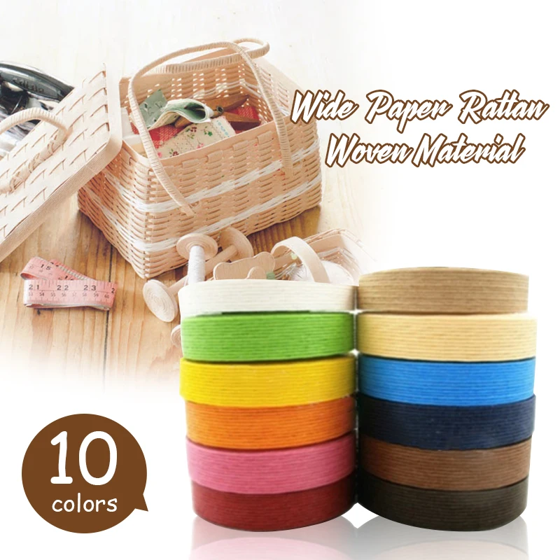 

20 Meter Rattan Paper Yarn Cord For Crocheting Bag Basket Bendable Straw Rope Diy Craft Handmade Paper Rattan Woven Material