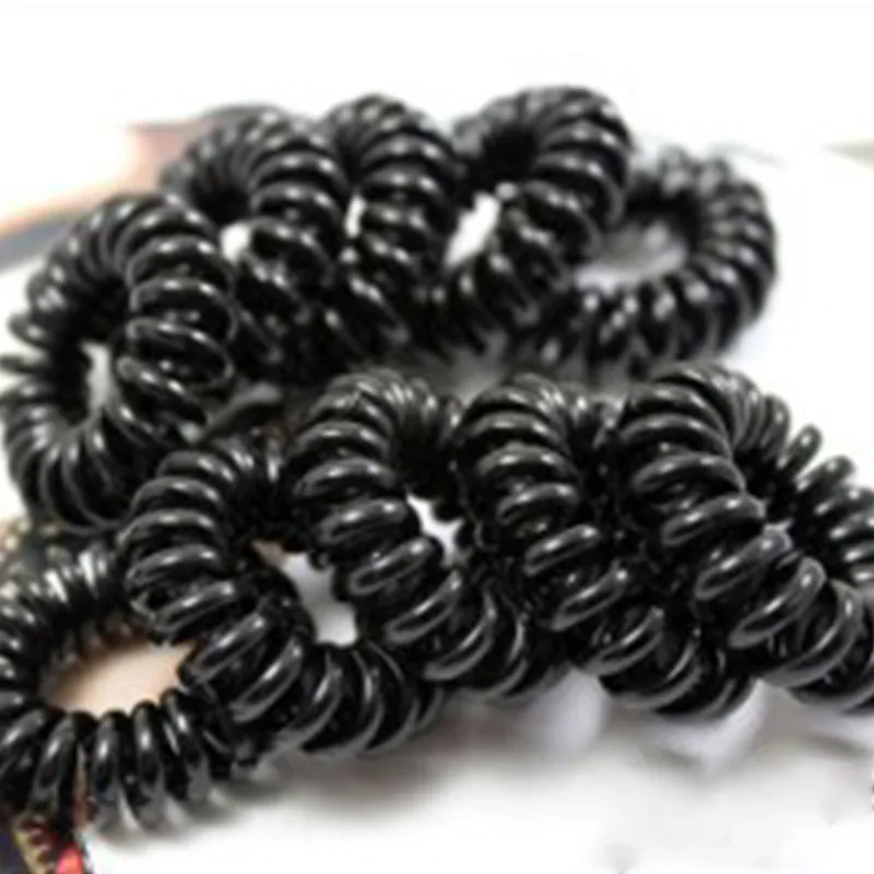 50pcs black Xugar аксессуары для волос 50 шт. 3 см диаметр резинки Конфеты Твердые резинка-пружинка для волос галстук эластичная резинка для волос держатель волос Веревка для волос - Цвет: 50pcs black