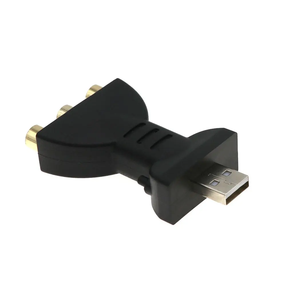 USB позолоченный штекер 3RCA Женский аудио адаптер видео AV tv Box DVD передача сигнала аудио конвертер