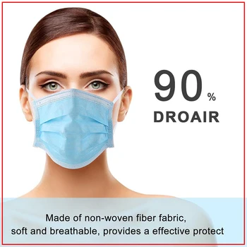 

100 Pcs3 Layer Disposable Mask Anti Dust Mouth-muffle Face Masks Men Women Anti Fog Face Mouth Masks Breathable mouth respirator