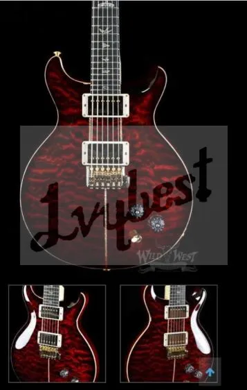 

Wholesale lvybest electric guitar customized,RED see thru quilt flame,gold parts,tremolo and pickups like image,free shipping!