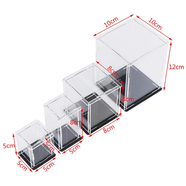 1pc Acrylic Display Case Self-assembly Clear Cube Box UV Dustproof Toy Protection Not Including Other Items Grownups 1