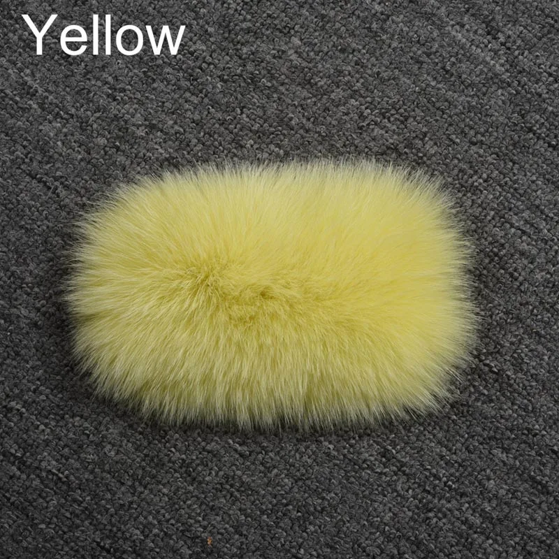 Yellow Новые зимние женские пальто с воротником-стойкой из натурального Лисьего меха женские толстые теплые короткие меховые куртки модная верхняя одежда S7585 - Цвет: Yellow