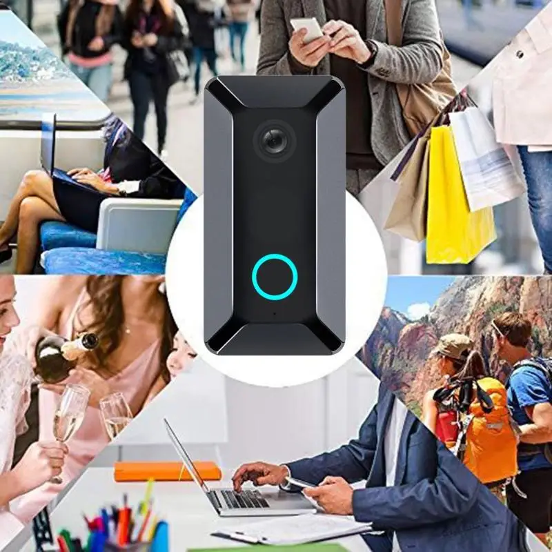 V6 Wifi дверной звонок умный беспроводной 720P видео домофон камера Облачное хранилище дверной Звонок камера водонепроницаемый ночное видение Домашняя безопасность