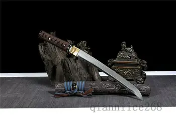 

1095 CARBON STEEL CLAY TEMPERED JAPANESE SWORD TSUBA SHARP TANTO
