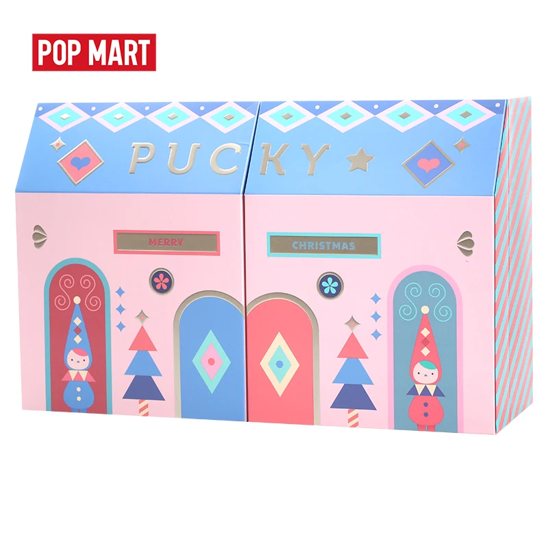 POPMART Ограниченная серия, Рождественский Экспресс, кукла, бинарная фигурка, детская игрушка, фигурка, подарок на день рождения, детская игрушка - Цвет: 1set