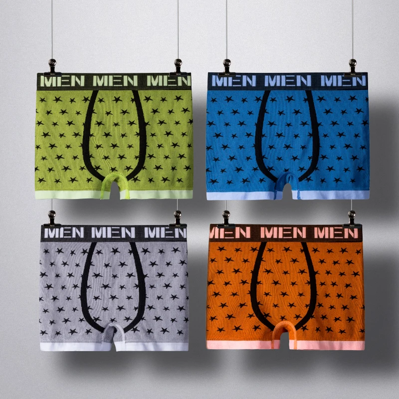 Мужское нижнее белье для геев трусы боксеры мужчин из чистого хлопка дышащие