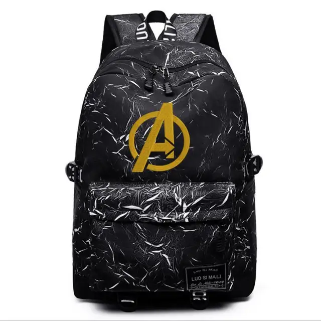 Genuine Disney Marvel Backpack Spiderman Captain America Capacity Backpack Travel Bag Men&Women Laptop Bag Mochila Escolar 8