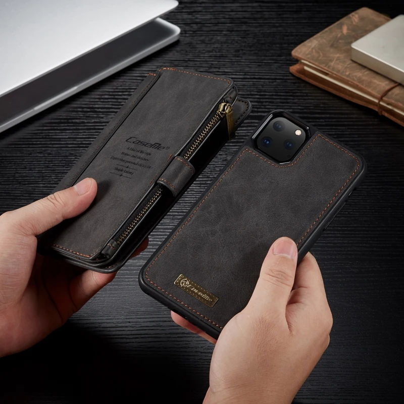 Чехол для iPhone 11 11Pro Max Роскошный чехол бумажник флип телефона Pro iPhone11