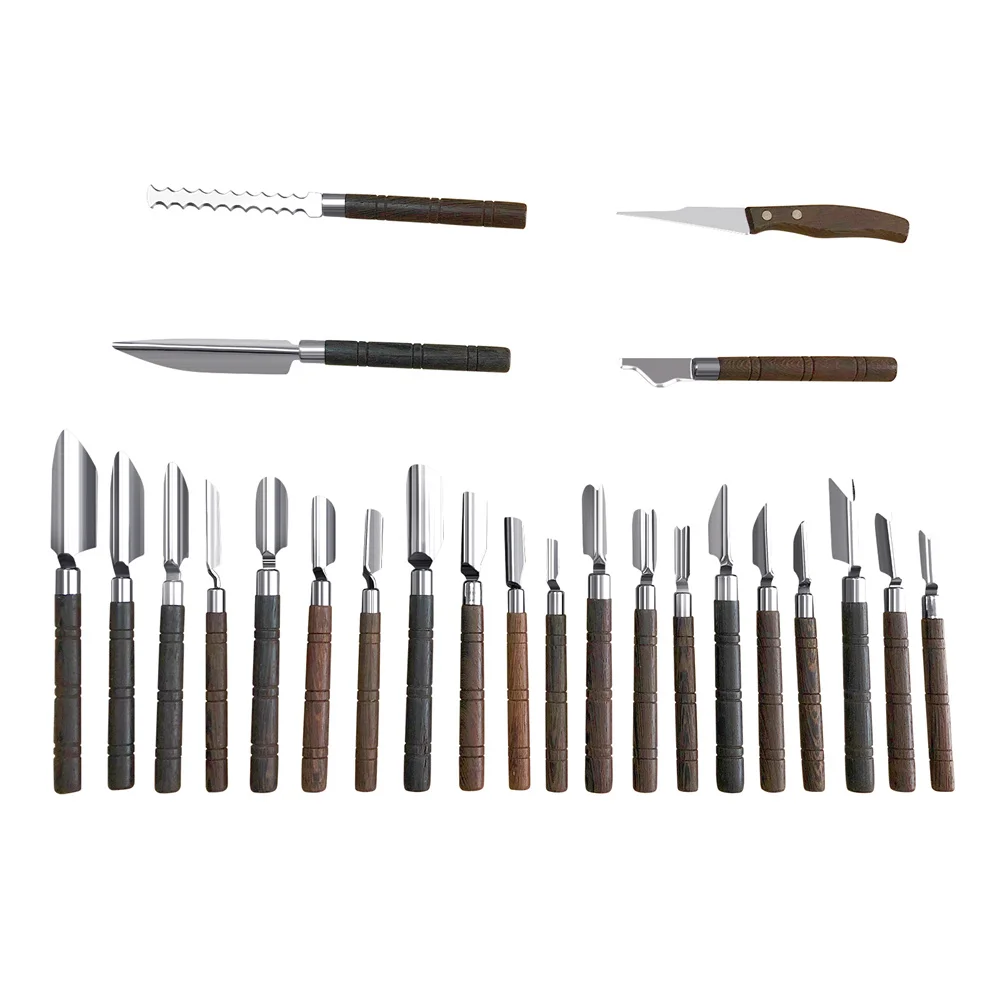 Klyuqoz Vegetable Carving Tools, Fruit Carving Knife Set of 2
