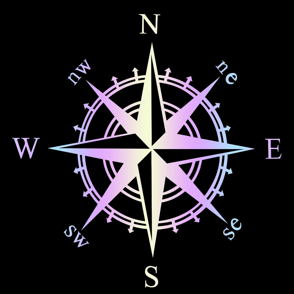 Автомобильные наклейки художественный дизайн Переводные картинки с компасом